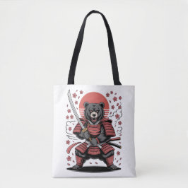Bolsa Tote Saco de mão do Urso Samurai