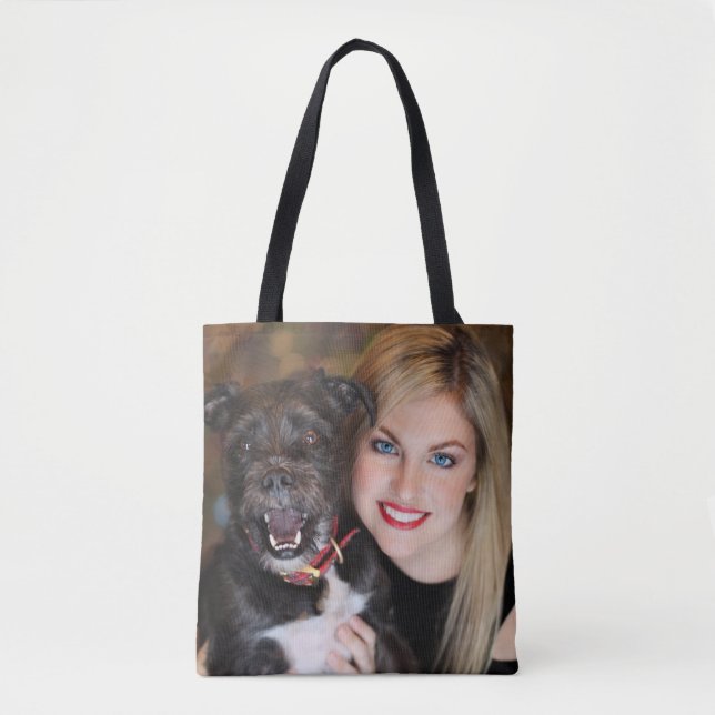 Bolsa Tote Saco de mão duplo personalizado com foto (Frente)