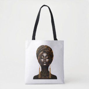 Bolsa Tote Saco de mão Elegância Rainha Africana