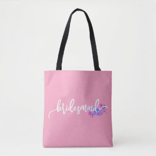 Bolsa Tote Saco de mão elegante com caligrafia para damas de