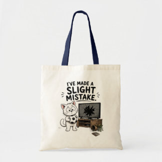 Bolsa Tote Saco de mão engraçado com gato - Eu Cometi um Pequ