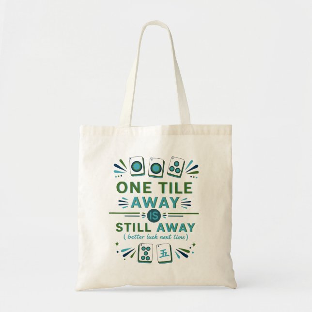 Bolsa Tote Saco de mão engraçado de Mahjong Uma Peça Distante (Frente)