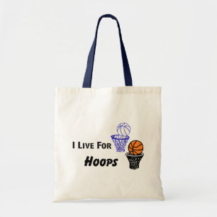 Bolsa Tote Saco de mão Eu Vivo Por Cestas
