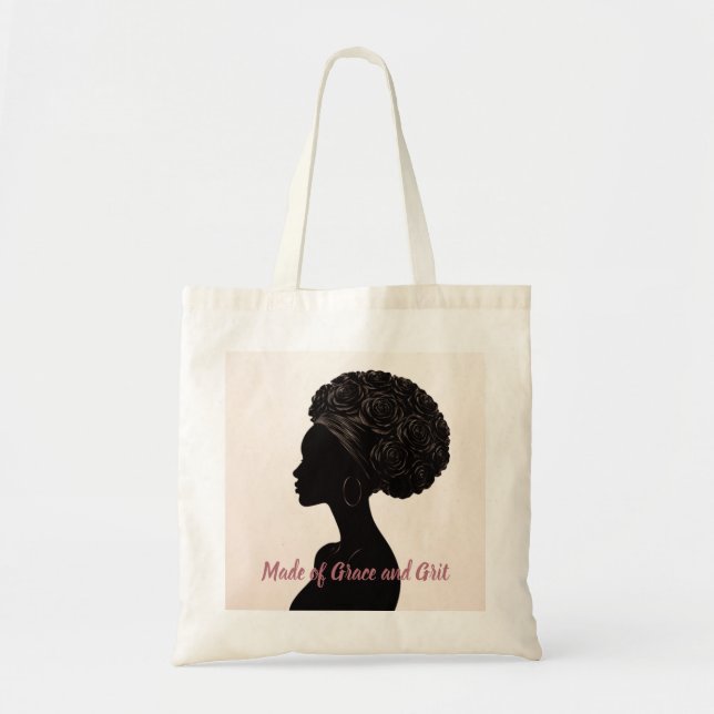 Bolsa Tote Saco de mão 'Feito de Graça e Garra' (Frente)