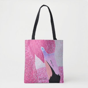 Bolsa Tote Saco de mão Flamingo Morango