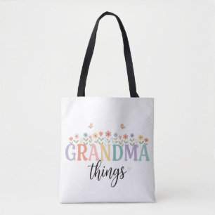 Bolsa Tote Saco de mão floral de coisas da vovó - Vovó person