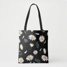 Saco de mão floral margarida