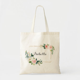 Bolsa Tote Saco de mão floral personalizado para madrinhas
