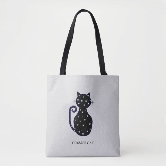 Bolsa Tote Saco de mão Gato do Cosmos da Moda (Frente)