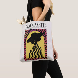 Bolsa Tote Saco de mão Glam Gazette Leopard Fashion
