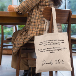 Bolsa Tote Saco de mão inspirador com versículo bíblico