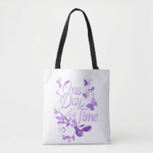 Saco de mão inspirador One Day at a Time – Esperan