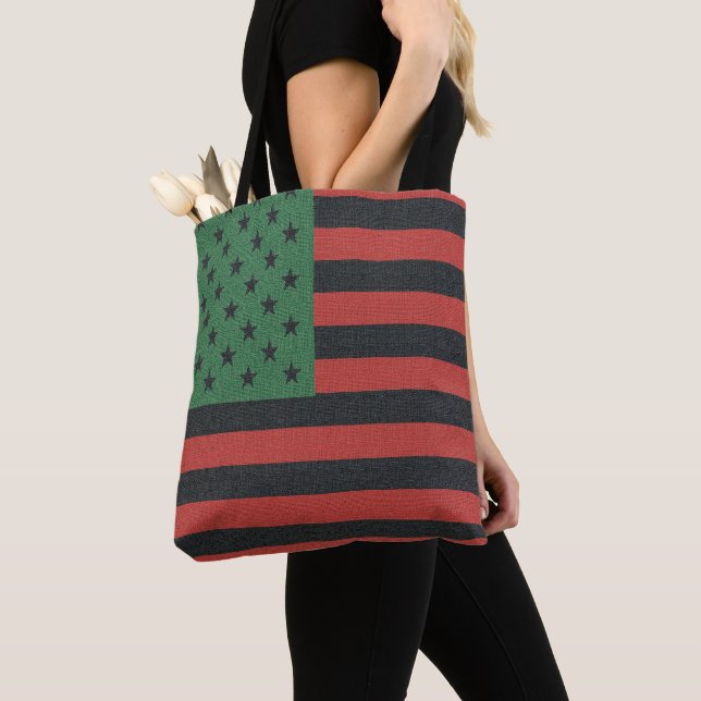 Bolsa Tote Saco de mão Juneteenth Afro-Americano (Close Up)