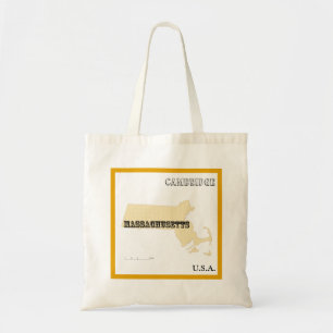 Bolsa Tote Saco de mão - Mapa do estado de Massachusetts com