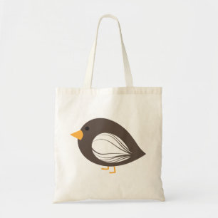 Bolsa Tote Saco de mão marrom colorido fofo de pássaros excên