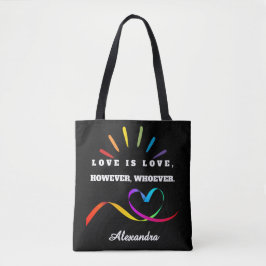 Bolsa Tote Saco de mão minimalista do Orgulho com nome person
