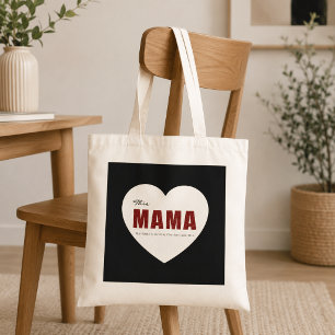 Bolsa Tote Saco de mão moderno personalizado com coração de M
