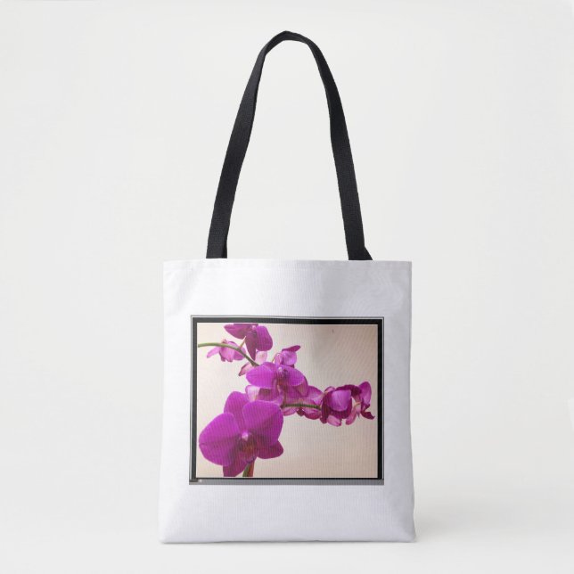 Bolsa Tote Saco de mão Orquídea Rosa (Frente)
