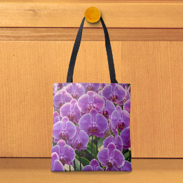 Bolsa Tote Saco de mão Orquídeas Roxas