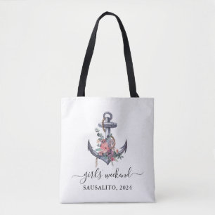 Bolsa Tote Saco de mão para fim de semana de meninas à beira-