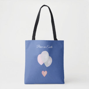 Bolsa Tote Saco de mão Peace White Balloons