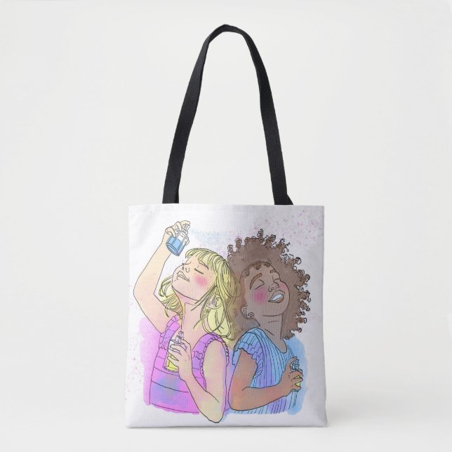 Bolsa Tote Saco de mão Perfume Amigas (Frente)