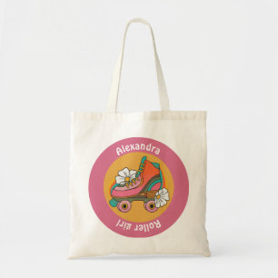 Bolsa Tote saco de mão personalizado com nome de patins de ro