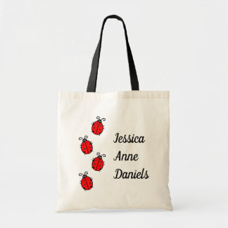Bolsa Tote Saco de mão personalizado da joaninha fofo