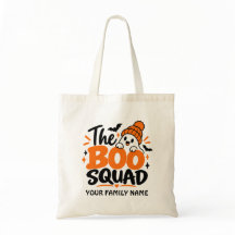 Saco de mão personalizado da The Boo Squad para o 