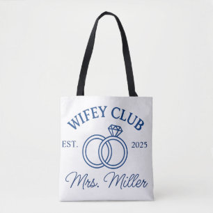 Bolsa Tote Saco de mão personalizado do Clube Wifey, Saco de 
