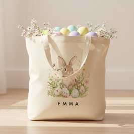 Bolsa Tote Saco de mão personalizado do coelho de Páscoa com