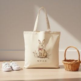Bolsa Tote Saco de mão personalizado do coelho de Páscoa com