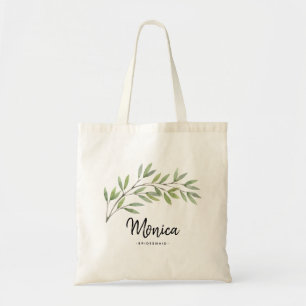 Bolsa Tote Saco de mão personalizado minimalista com verde pa