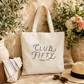 Bolsa Tote Saco de mão personalizado para aniversário de cinq