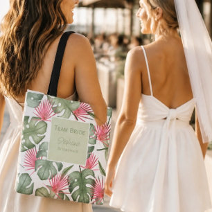 Bolsa Tote Saco de mão personalizado para casamento tropical