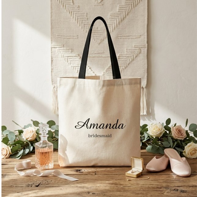 Bolsa Tote Saco de Mão Personalizado para Damas de Honra (Criador carregado)