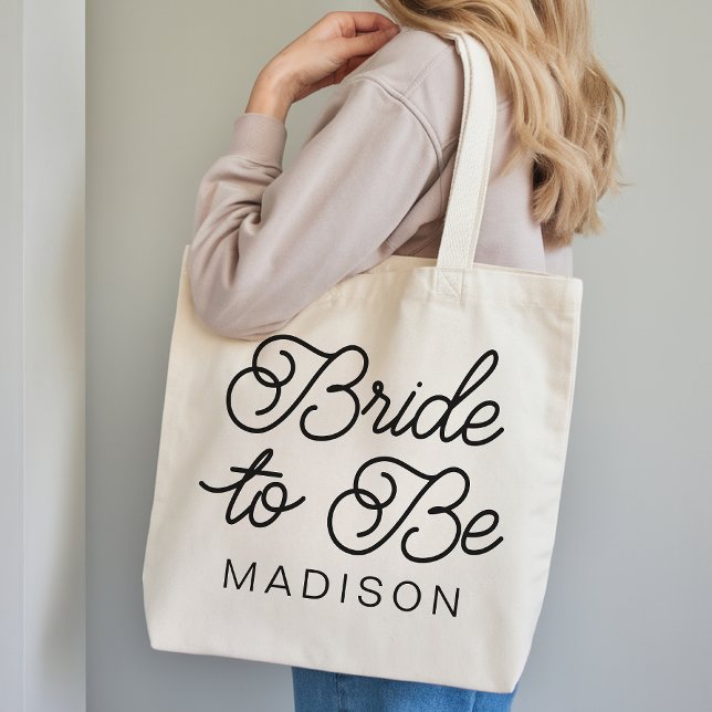 Bolsa Tote Saco de Mão Personalizado para Noiva Presente para (Bride To Be Bachelorette Tote Bag Gift for Her, Custom Bridesmaid Tote Bag Bachelorette Gift for Her)