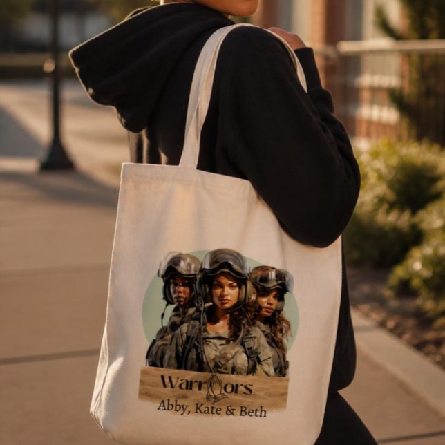 Bolsa Tote Saco de mão Prayer Warrior (Criador carregado)