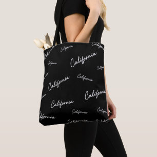 Bolsa Tote Saco de mão preto e branco da Califórnia
