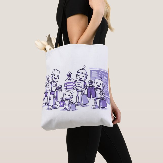 Bolsa Tote Saco de mão Ready for the Robots (Close Up)