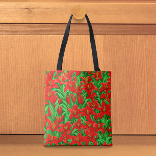 Bolsa Tote Saco de mão Red Lilies
