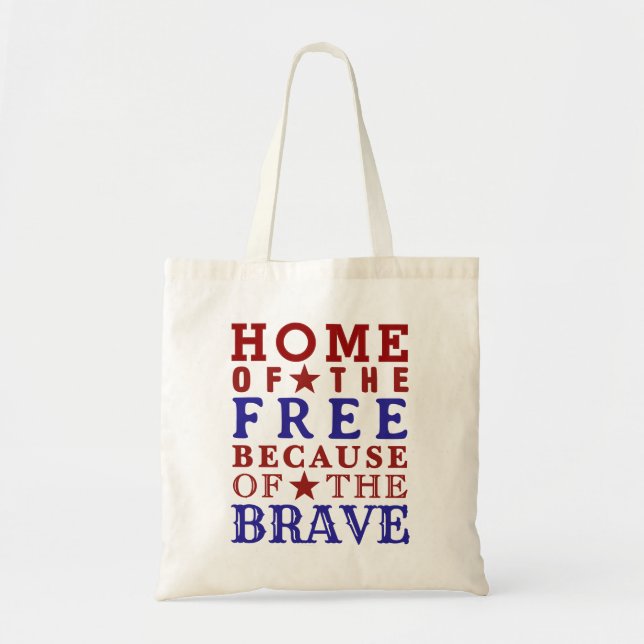 Bolsa Tote Saco de mão Red White Blue Fourth Of July (Frente)