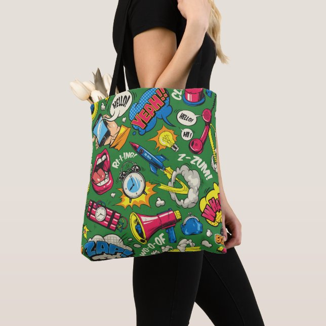 Bolsa Tote Saco de mão Retro Comic Chaos (Close Up)