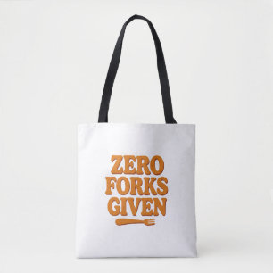 Bolsa Tote Saco de mão retrô engraçado sem garfos