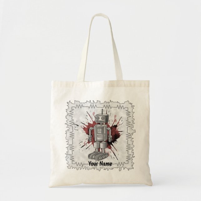 Bolsa Tote Saco de Mão Robot Seven (Frente)