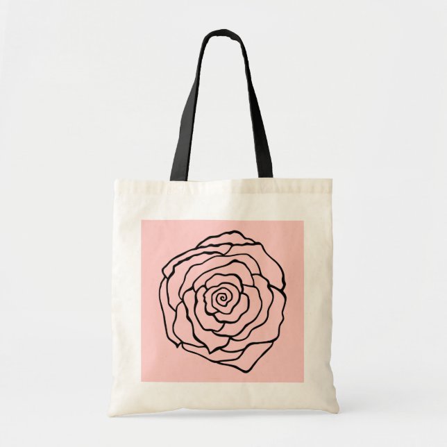 Bolsa Tote Saco de mão Rosa (Frente)