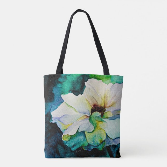 Bolsa Tote Saco de mão Rosa Branca (Verso)