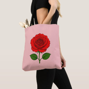 Bolsa Tote Saco de mão Rosa Vermelha