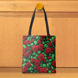 Bolsa Tote Saco de mão Rosas Vermelhas