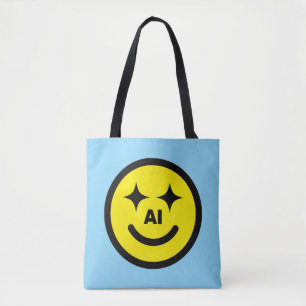 Bolsa Tote Saco de mão Smiley Face AI™